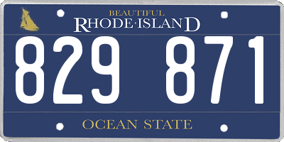 RI license plate 829871