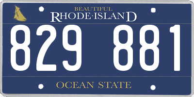 RI license plate 829881