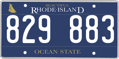 RI license plate 829883