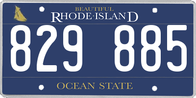 RI license plate 829885