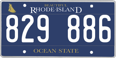 RI license plate 829886