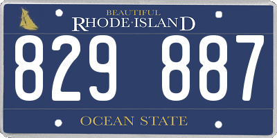 RI license plate 829887