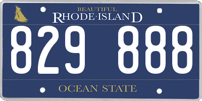 RI license plate 829888