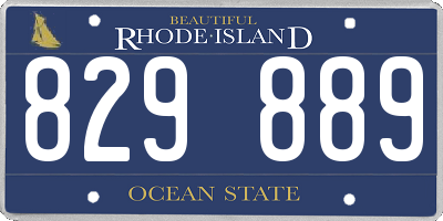 RI license plate 829889