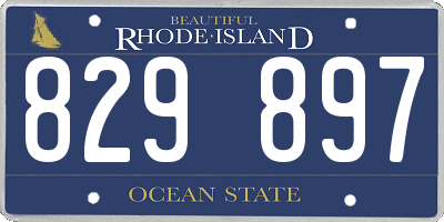 RI license plate 829897