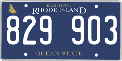 RI license plate 829903