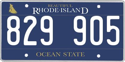 RI license plate 829905