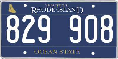 RI license plate 829908