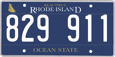 RI license plate 829911