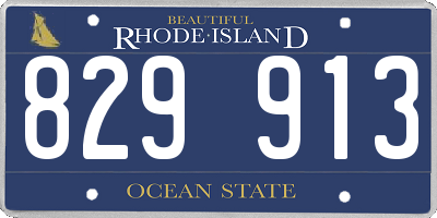 RI license plate 829913