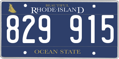 RI license plate 829915