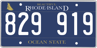 RI license plate 829919