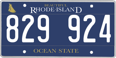 RI license plate 829924