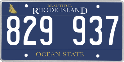 RI license plate 829937