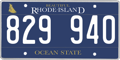 RI license plate 829940