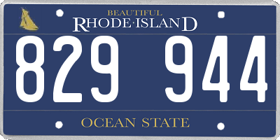 RI license plate 829944