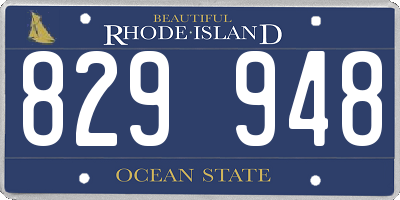 RI license plate 829948