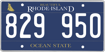 RI license plate 829950