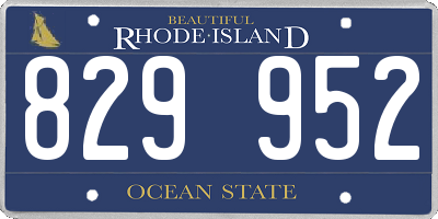 RI license plate 829952