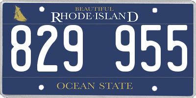 RI license plate 829955