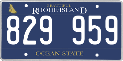 RI license plate 829959