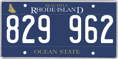 RI license plate 829962