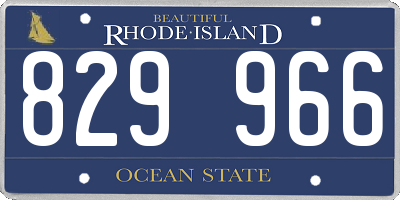RI license plate 829966