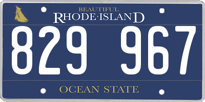 RI license plate 829967