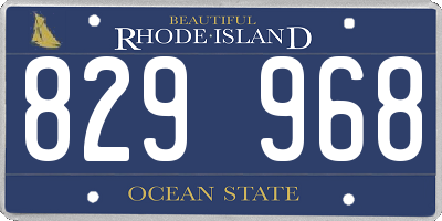 RI license plate 829968