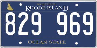 RI license plate 829969