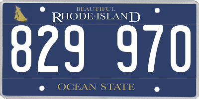RI license plate 829970