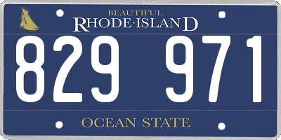 RI license plate 829971