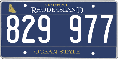 RI license plate 829977