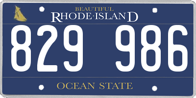 RI license plate 829986