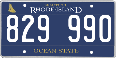 RI license plate 829990