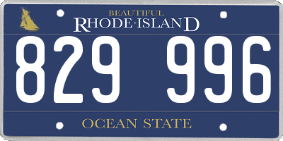 RI license plate 829996