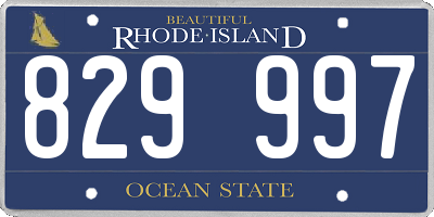 RI license plate 829997