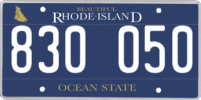 RI license plate 830050