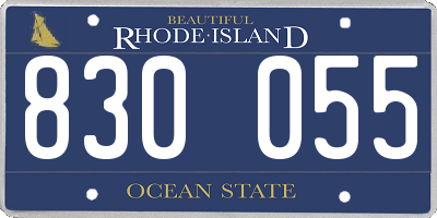 RI license plate 830055