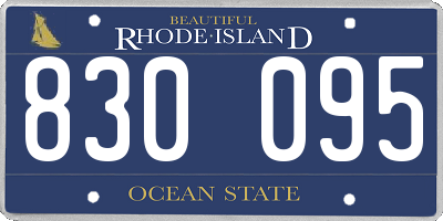 RI license plate 830095