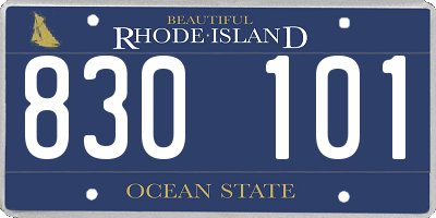 RI license plate 830101