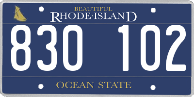 RI license plate 830102