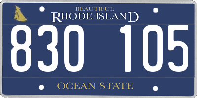 RI license plate 830105