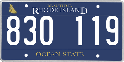 RI license plate 830119