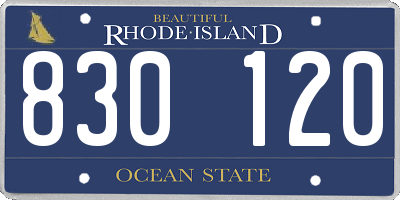 RI license plate 830120