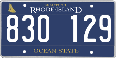 RI license plate 830129