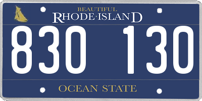 RI license plate 830130