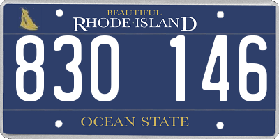 RI license plate 830146