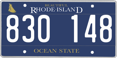RI license plate 830148
