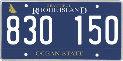 RI license plate 830150
